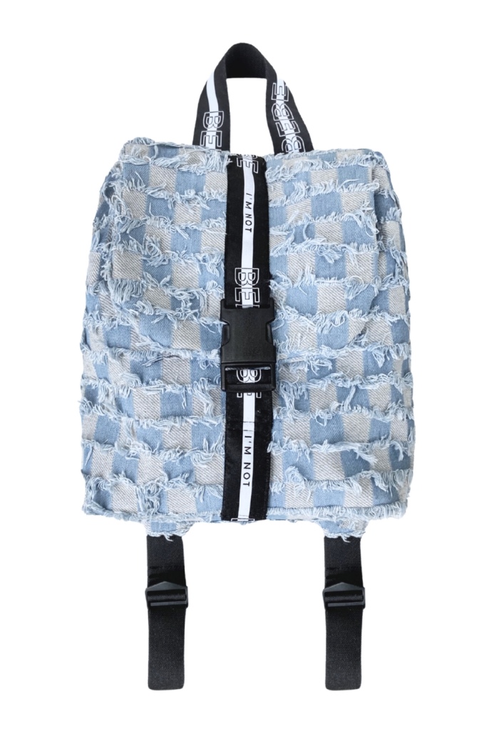 JEANSOWY PLECAK SZACHOWNICA