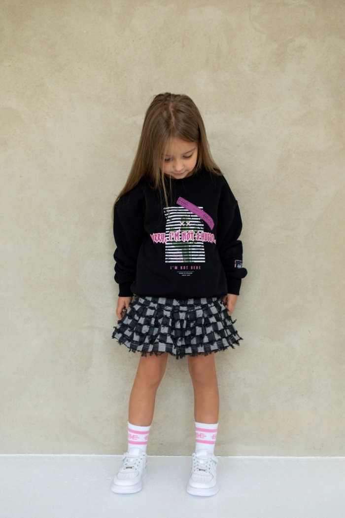 JEANSOWE SPÓDNICZKO-SPODENKI SZACHOWNICA