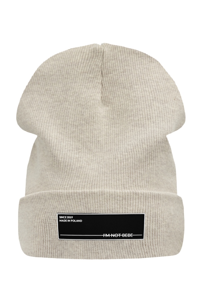 PRĄŻKOWANA CZAPKA Z ELASTOMEREM (OCIEPLANA)