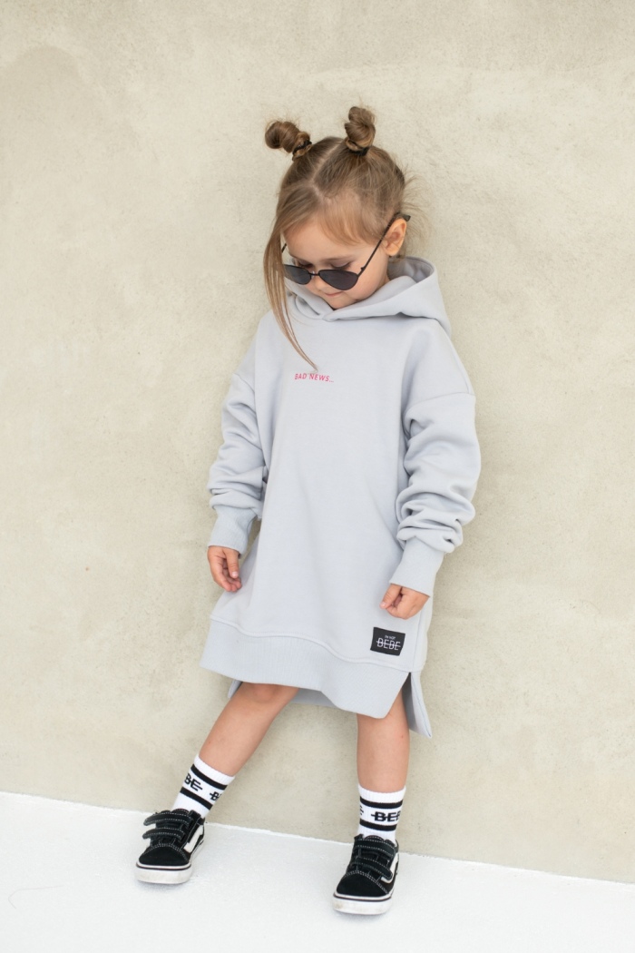 BLUZA SUKIENKA Z KAPTUREM BAD NEWS GRAFFITI