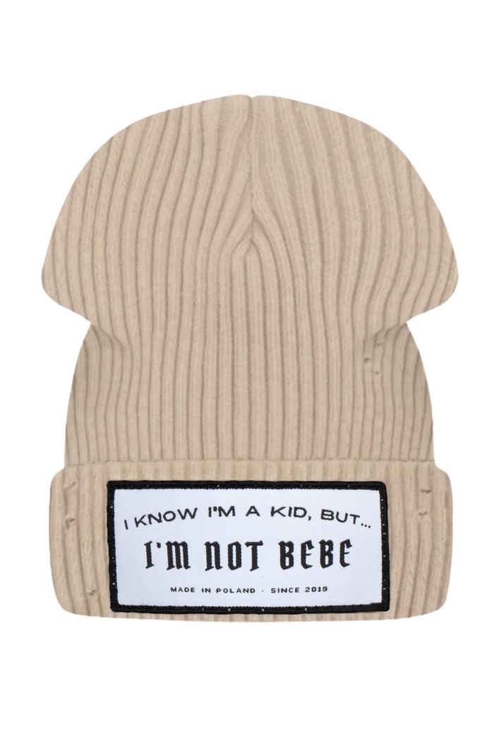PRĄŻKOWANA CZAPKA I KNOW I′M A KID