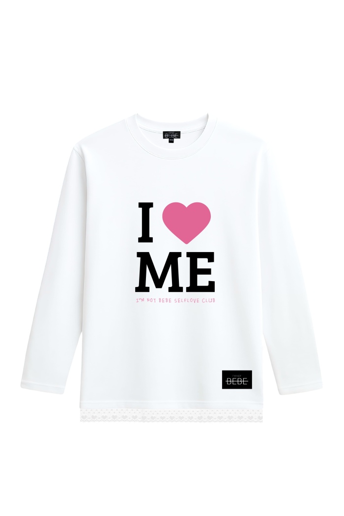 BLUZKA Z DŁUGIM RĘKAWEM I LOVE ME