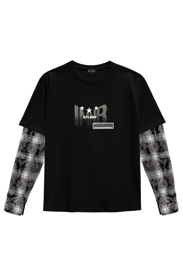 BLUZKA Z PODWÓJNYM DŁUGIM RĘKAWEM IMNB STUDIO